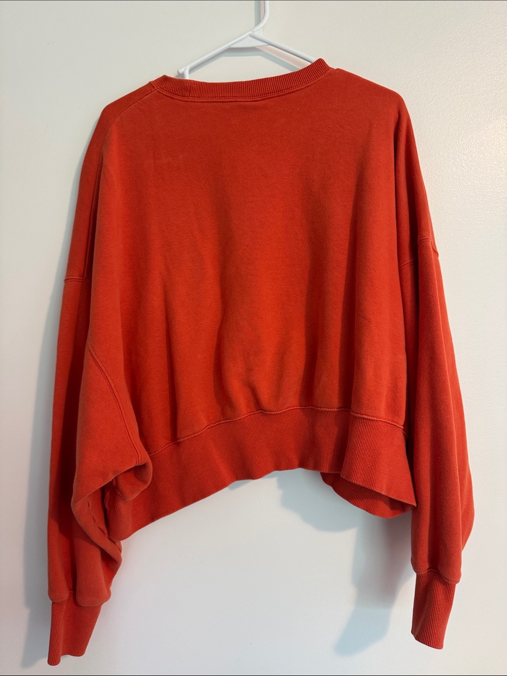 Nike Orange Pullover Sweatshirt with White Swoosh - Picture 7 of 7